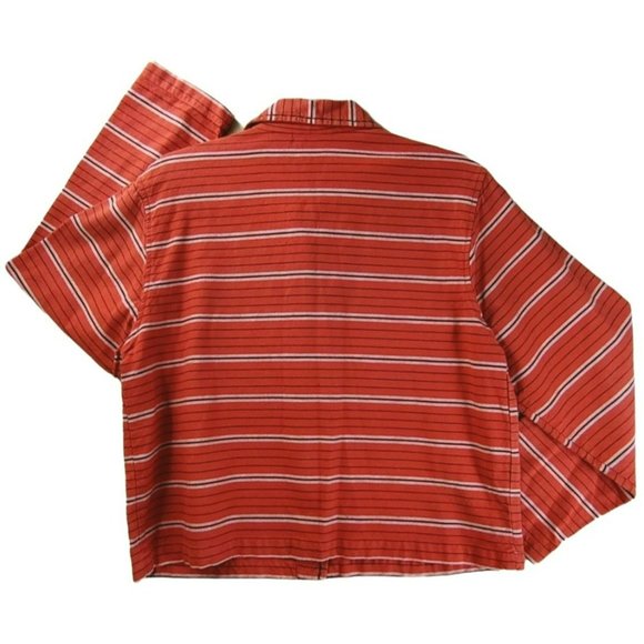 Chico's Design Size 1 Fits Women's M/L Cotton Striped Floral Embroidery Jacket - Picture 3 of 16